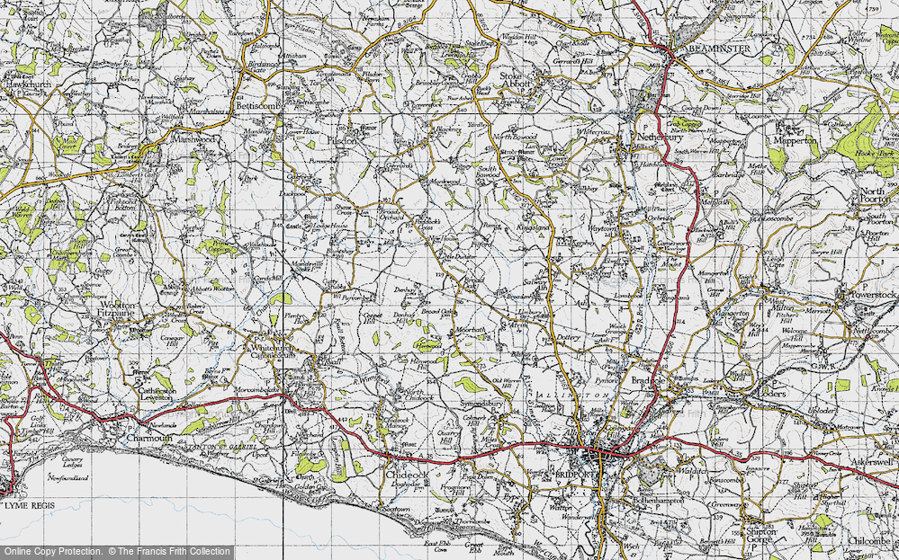 Old Map of Broadoak, 1945 in 1945