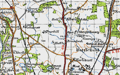 Old map of Broadoak in 1947