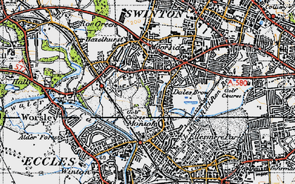 Old map of Broadoak Park in 1947