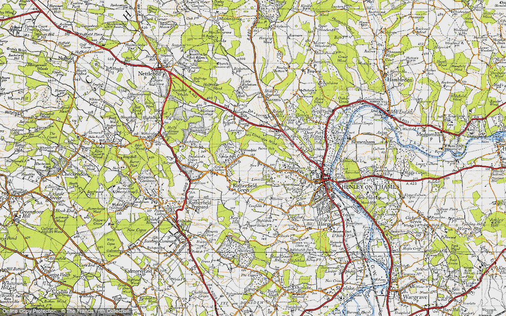 Old Map of Historic Map covering Brawns Ho in 1947