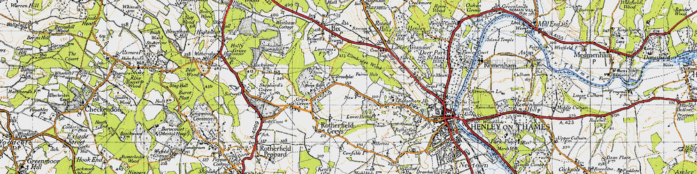 Old map of Brawns Ho in 1947