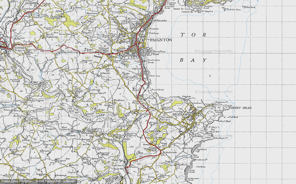 Old Map of Broadsands, 1946 in 1946