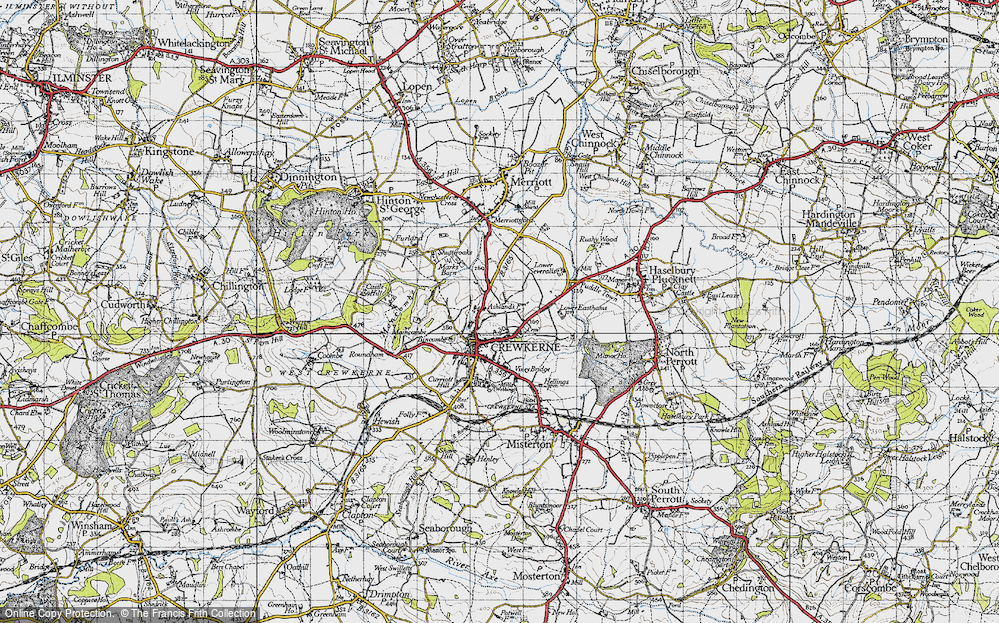 Old Map of Broadshard, 1945 in 1945