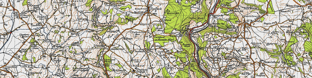 Old map of Broadstone in 1946