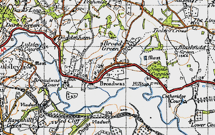 Old map of Broadwas in 1947