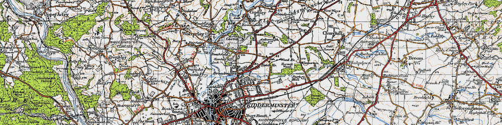 Old map of Broadwaters in 1947