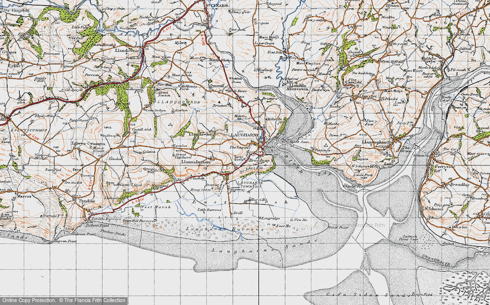 Old Map of Broadway, 1946 in 1946