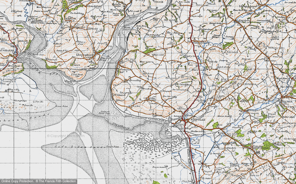 Old Map of Historic Map covering Bryn-y-mor in 1946