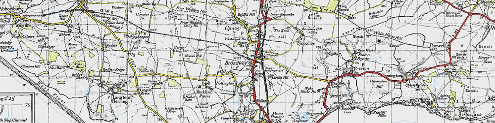 Old map of Broadwey in 1946
