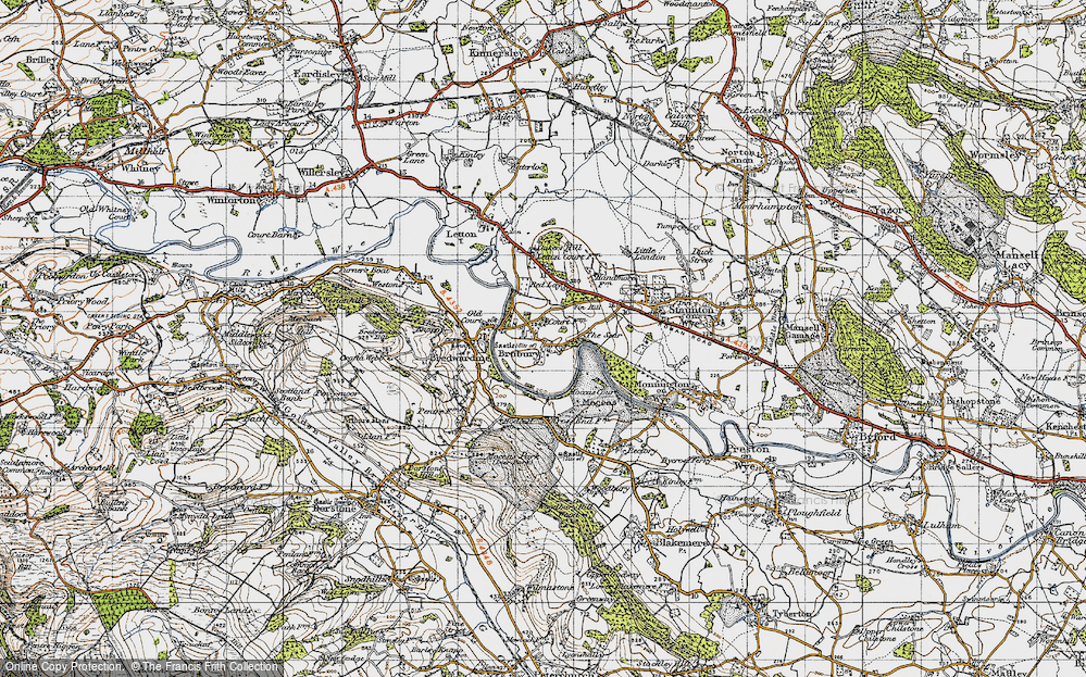 Old Map of Brobury, 1947 in 1947