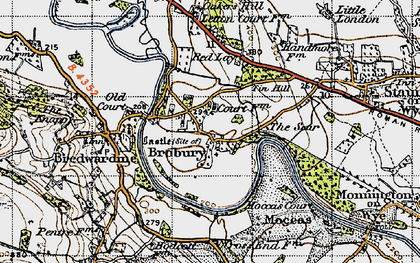 Old map of Brobury in 1947