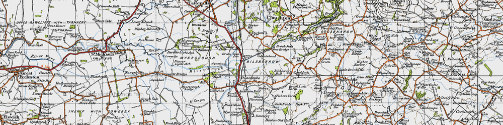 Old map of Brock in 1947