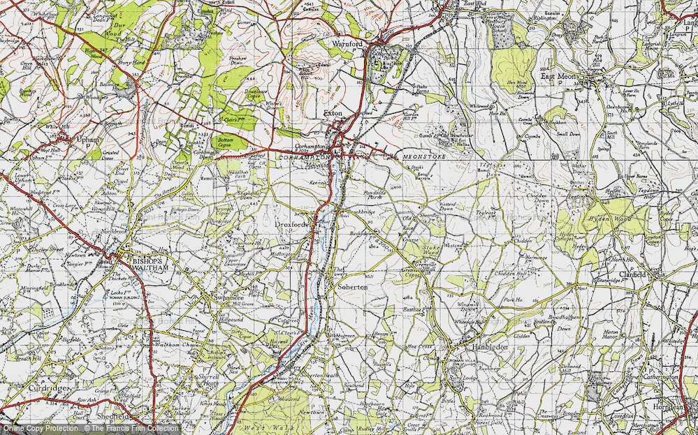 Old Map of Brockbridge, 1945 in 1945