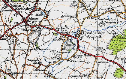 Old map of Brockencote in 1947