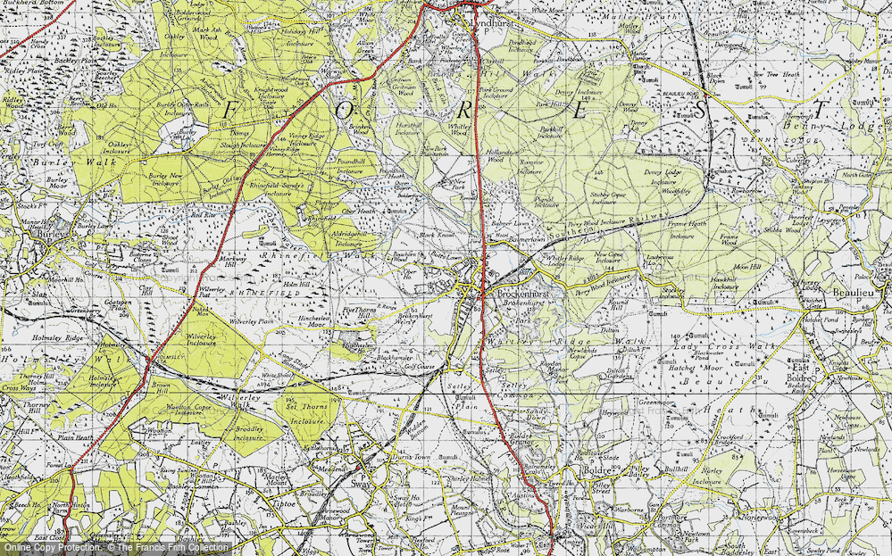Old Map of Brockenhurst, 1940 in 1940