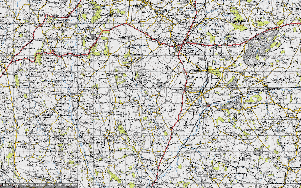 Old Map of Brockfield, 1945 in 1945