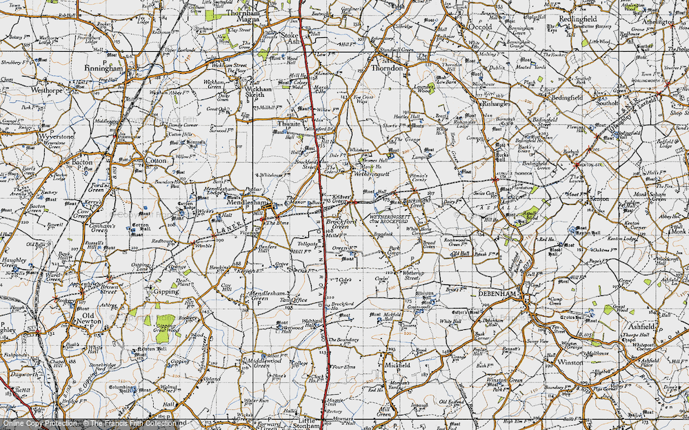 Old Map of Brockford Green, 1946 in 1946