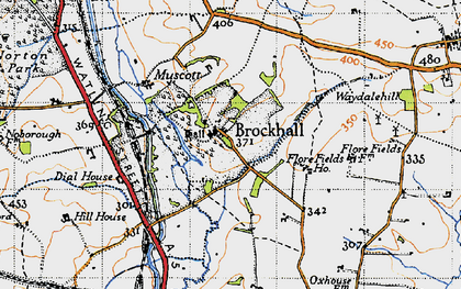 Old map of Brockhall in 1946