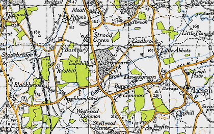Old map of Brockham Park in 1940