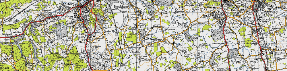 Old map of Brockham Park in 1940