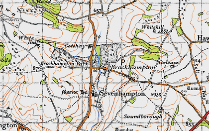 Old map of Brockhampton in 1946