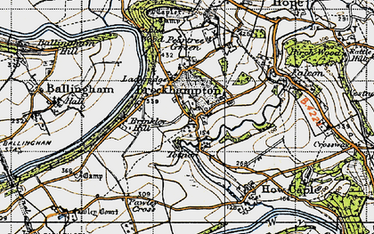 Old map of Brockhampton in 1947