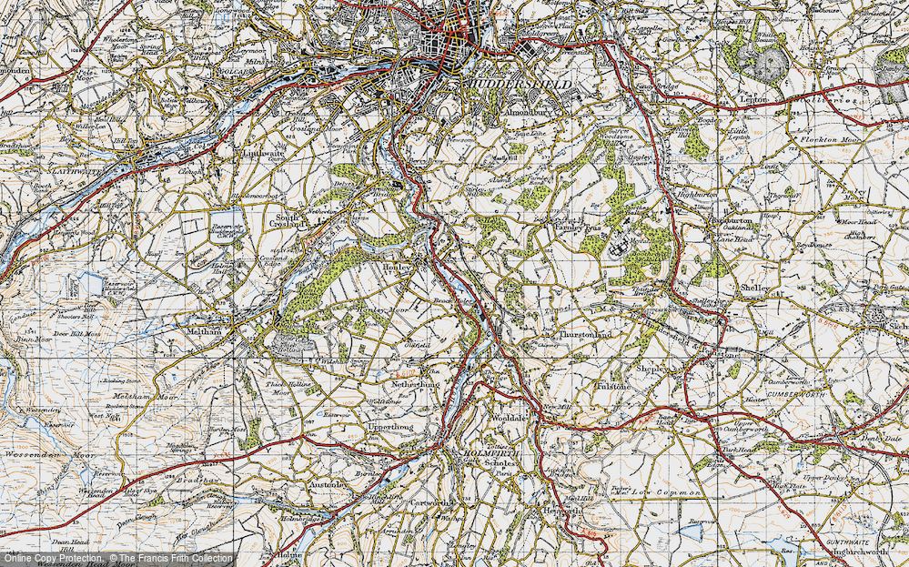Old Map of Brockholes, 1947 in 1947