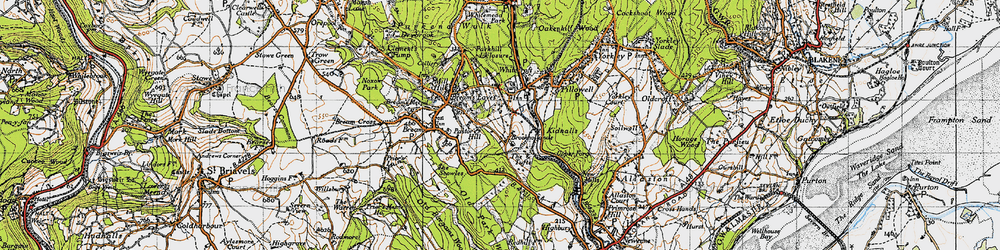 Old map of Brockhollands in 1946