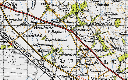 Old map of Burnhill in 1947