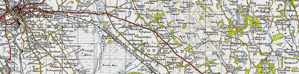Old map of Burnhill in 1947