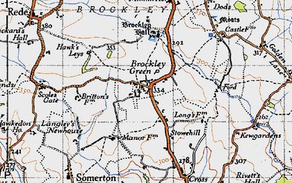 Old map of Brockley in 1946
