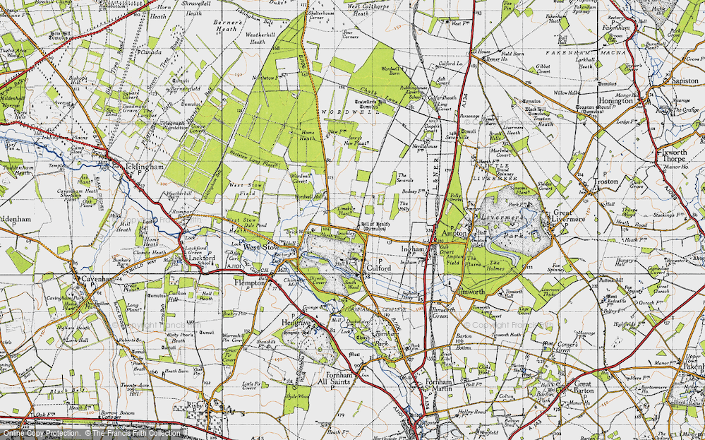 Old Map of Brockley Corner, 1946 in 1946