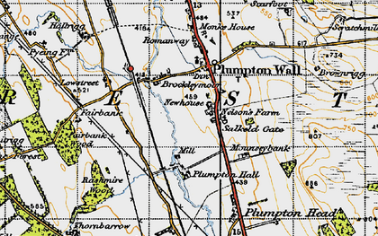 Old map of Bowscar in 1947