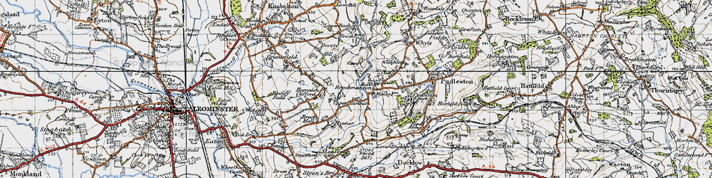 Old map of Brockmanton in 1947
