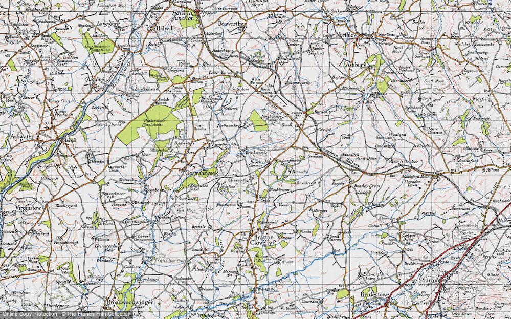 Old Map of Brockscombe, 1946 in 1946