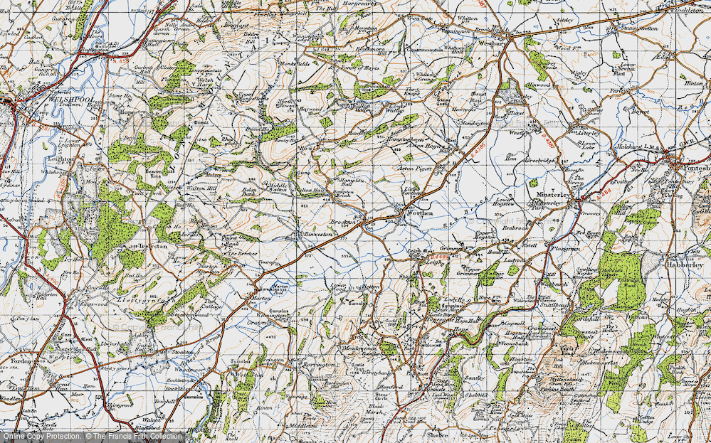Old Map of Brockton, 1947 in 1947