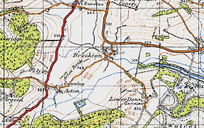 Old map of Acton Bank in 1947