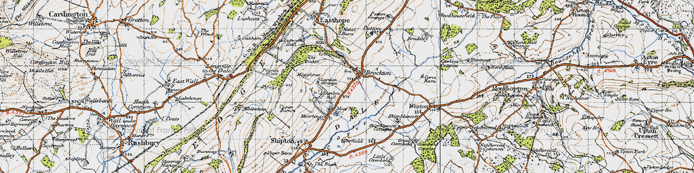 Old map of Brockton in 1947