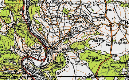 Old map of Brockweir in 1946