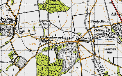 Old map of Brodsworth in 1947