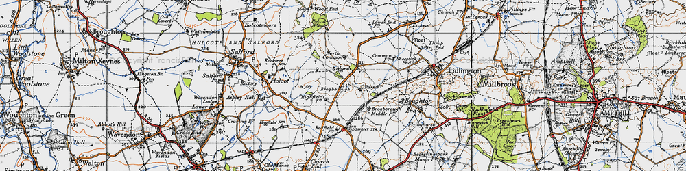 Old map of Brogborough in 1946
