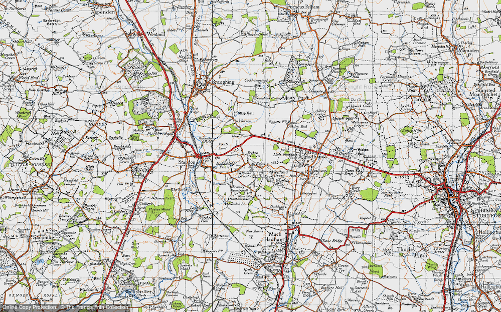 Old Map of Broken Green, 1946 in 1946