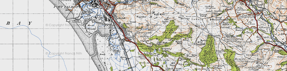 Old map of Brombil in 1947