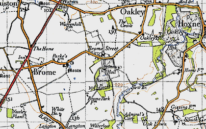 Old map of Brome Street in 1946