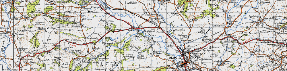 Old map of Bromfield in 1947