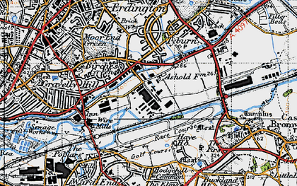 Old map of Bromford in 1946