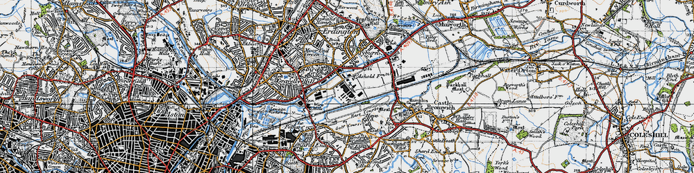 Old map of Bromford in 1946
