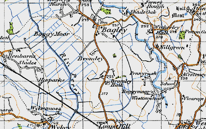 Old map of Bromley Hall in 1947