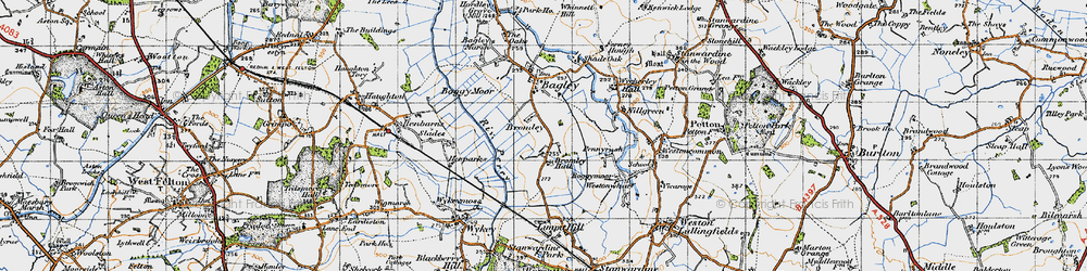 Old map of Bromley in 1947