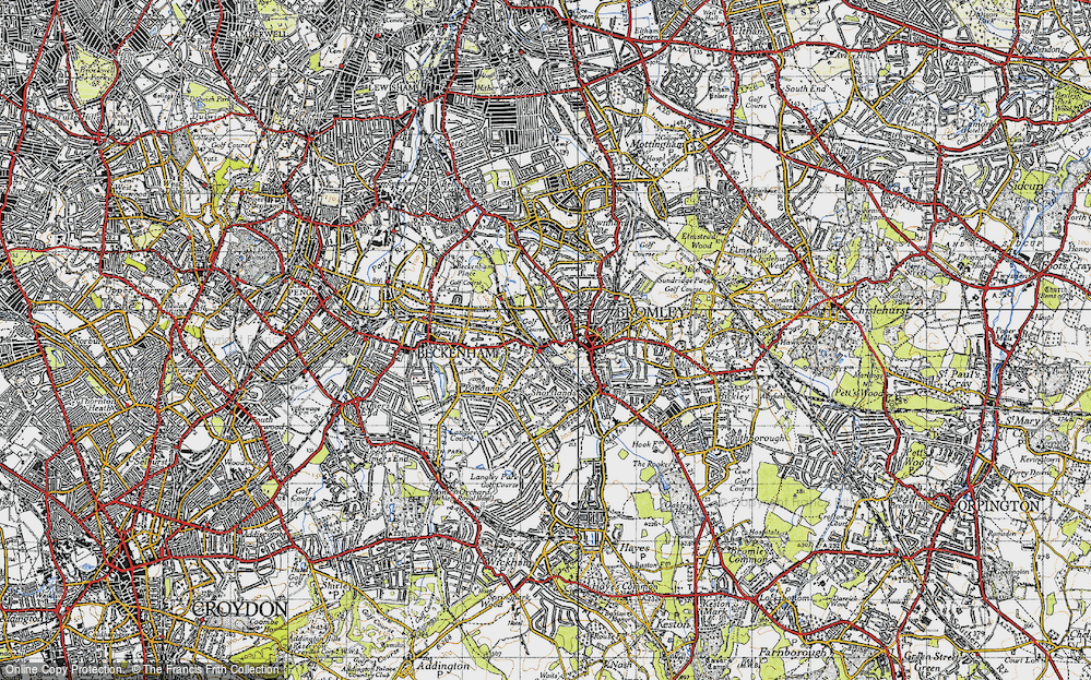 Old Map of Bromley Park, 1946 in 1946